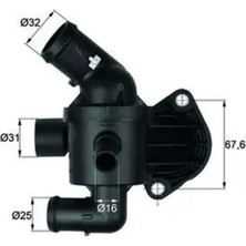 Mahle TI1587 Termostat 03L121111AE 03L121111AL