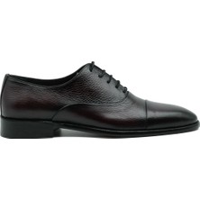 Tuna Hakiki Deri Bordo Klasik Erkek Kösele Ayakkabı - K166