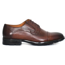 Tuna Hakiki Deri Klasik Erkek Ayakkabı Bağcıklı Kahverengi Eva Taban Özellikli