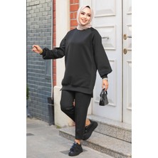 Neva Style Siyah Tesettür İkili Takım 61351S