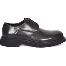 Tuna Hakiki Deri Siyah Klasik Erkek Ayakkabı - Eva Taban - 3987