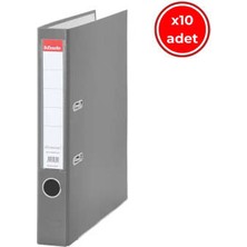 Esselte Eseelte Büro Klasörü, 10 Adet, Ekonomik Dar, Gri