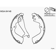 MGA 54148 Arka Fren Balatasi 583054AA00
