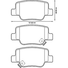 MGA 55557 Arka Fren Balatasi 044660F010