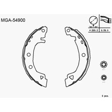 MGA 54900 Arka Fren Balatasi 7701202919