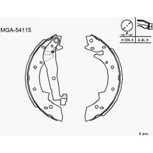 MGA 54115 Arka Fren Balatasi 424156
