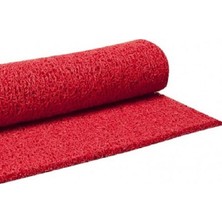 ABK Plastik Kıvırcık Kaydırmaz Paspas 14 Mm Kaymaz Yolluk Kaydırmaz Halı 100cm KIRMIZI