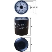 Mahle OC1182 Yag Filtresi LF0514302A LF1014302 LF10143029A