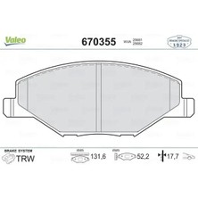 Valeo 670355 On Fren Balatasi 6RU698151 6RU698151A 6RU698151B