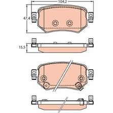 TRW GDB3632 Arka Fren Balatasi GMY02643ZA GMY02643ZB GMY02643ZC