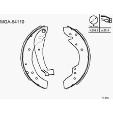 MGA 54110 Arka Fren Balatasi 4241H4