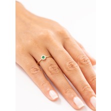 Zeyd Jewelry Trend Tasarım Taşlı 14 Ayar Altın Yüzük