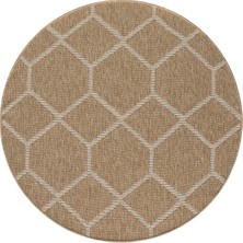 Seyran Halı  India Beyaz Daire Halı Salon Oturma Odası Çocuk Odası Yatak Odası Halısı 669