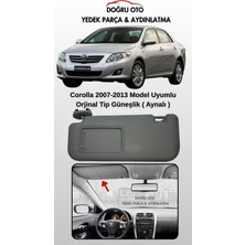Toyota Corolla Sol Güneşlik Orjinal Tip Gri Elektirkli Aynalı 2007-2013