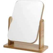 Chavin Masa Üstü 13 cm Ahşap Tek Taraflı Dikdörtgen 360° Dönen Masa Aynası CIN805