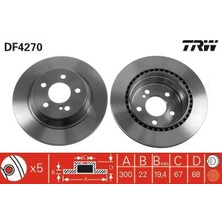 TRW DF4270 Arka Fren Diski A0004230912 A2114230912 (2 Adet Fiyatıdır)