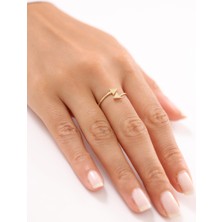 Zeyd Jewelry Trend Ok Uçlu 14 Ayar Altın Yüzük