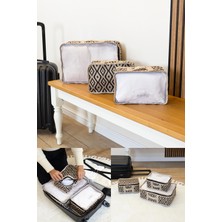 Emofom 3'lü Set Bavul Içi Seyahat Çantası Seti Düzenleyici Valiz Içi Organizer