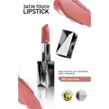 Alix Avien Uzun Süre Kalıcı Nemlendirici Pürüzsüz Etkili Yarı Mat Ruj - Satin Touch Lipstick 805 Cotton Rose