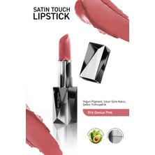 Alix Avien Uzun Süre Kalıcı Nemlendirici Pürüzsüz Etkili Yarı Mat Ruj - Satin Touch Lipstick 816 Geniue Pink