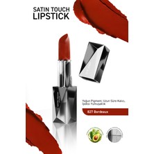 Alix Avien Uzun Süre Kalıcı Nemlendirici Pürüzsüz Etkili Yarı Mat Ruj - Satin Touch Lipstick 827 Bordeaux
