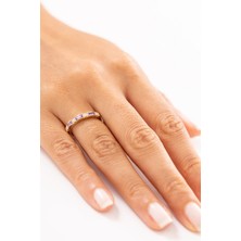 Zeyd Jewelry Mor Renkli Taşlı Trend 14 Ayar Altın Yüzük