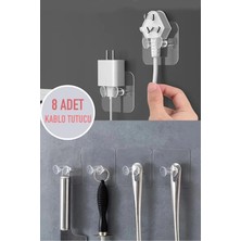 Elamour Güçlü Kendinden Yapışkanlı Duvar Fiş Kablo Asma Askısı Kanca Su Geçirmez Yapışkan Askı