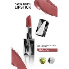 Alix Avien Uzun Süre Kalıcı Nemlendirici Pürüzsüz Etkili Yarı Mat Ruj - Satin Touch Lipstick 804 Terra Rose