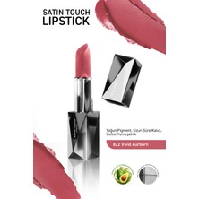 Alix Avien Uzun Süre Kalıcı Nemlendirici Pürüzsüz Etkili Yarı Mat Ruj - Satin Touch Lipstick 822 Vivid Aurburn