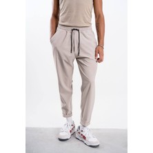 Denim Republic Erkek Bej Kalın Kumaş Boyfriend Pantolon Hafif Bol