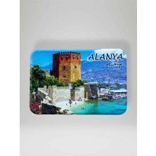 Mundy Alanya Temalı Plastik Magnet Buzdolabı Süsü 8cm x 5,5cm