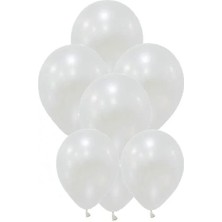 Limmy Beyaz Düz Balon Renkli Paketli Balon 12 Inç - 20 Adet