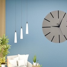 P Parla Ahşap Minimal Dekoratif Duvar Saati - 33X33 cm Gri