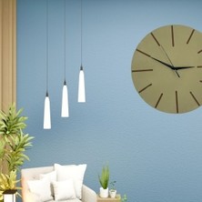 P Parla Ahşap Minimal Dekoratif Duvar Saati - 33X33 cm Açık Sarı