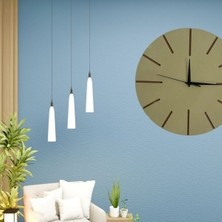 P Parla Ahşap Minimal Dekoratif Duvar Saati - 33X33 cm Bej