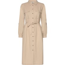 Eskişehir Mağazacılık 15278720 Onlcaro Ls Lınen Bl L Shırt Dress cc Pnt