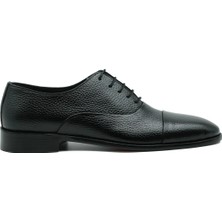 Tuna Hakiki Deri Siyah Klasik Erkek Kösele Ayakkabı - K166