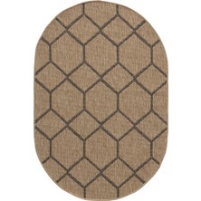 Seyran Halı  India Siyah Oval Halı Salon Oturma Odası Çocuk Odası Yatak Odası Halısı 669