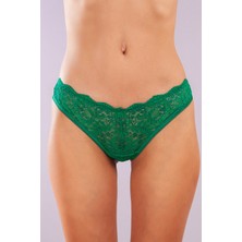 Golshan Gcolors Brazillian Külot, Kadın Dantelli Yeşil Brezilyan Külot