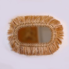 Mylamp Tribal Doğal Abaka El Yapımı Duvar Aynası 110X75 cm