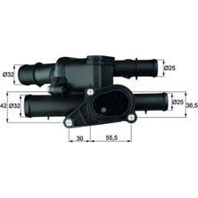 Mahle TM2105 Termostat 06A121111A 06A121513A