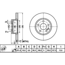 MGA 50174 Arka Fren Diski 60658566 (2 Adet Fiyatıdır)