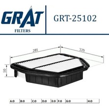 Grat 25102 Hava Filtresi 96628890