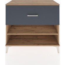 Dienni Hyperion Şifonyer Tek Raflı Tek Çekmeceli 88X44X80 Çam-Antrasit