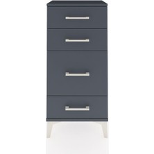 Dienni Arges Komodin 4 Çekmeceli 44X30X96 Antrasit-Antrasit