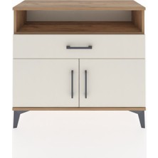 Dienni Arges Şifonyer 2 Raflı Tek Çekmeceli 2 Kapaklı 88X30X80 Çam-Aytaşı