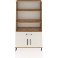 Dienni Arges Dolap 3 Raflı Tek Çekmeceli 2 Kapaklı 88X30X163 Çam-Aytaşı
