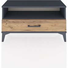 Dienni Arges Şifonyer Tek Raflı Tek Çekmeceli 88X30X48 Antrasit-Çam