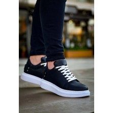 Khi-Zai KB047  Kuback Siyah Cilt Günlük Erkek  Ayakkabı