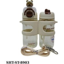 Shotay ST-8903 330ML+450ML Çift Kullanım Pipetli Matara